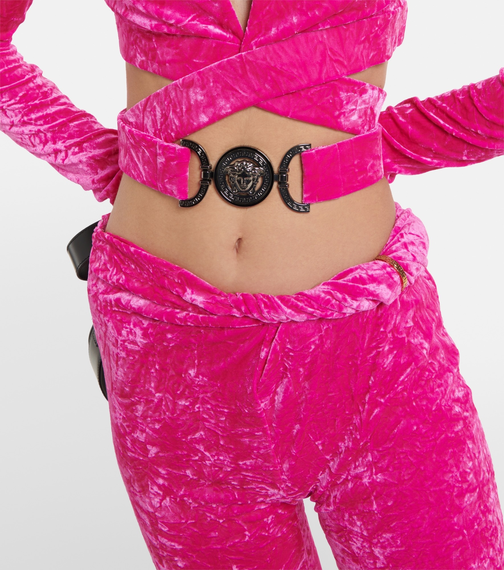 Flared velvet pants - 4