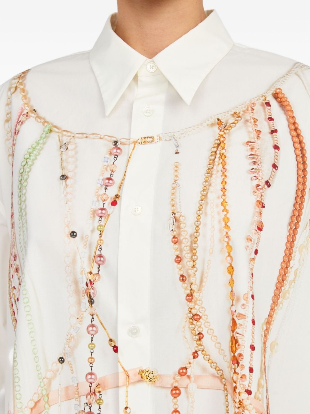 bead detailing shirt dress - 7