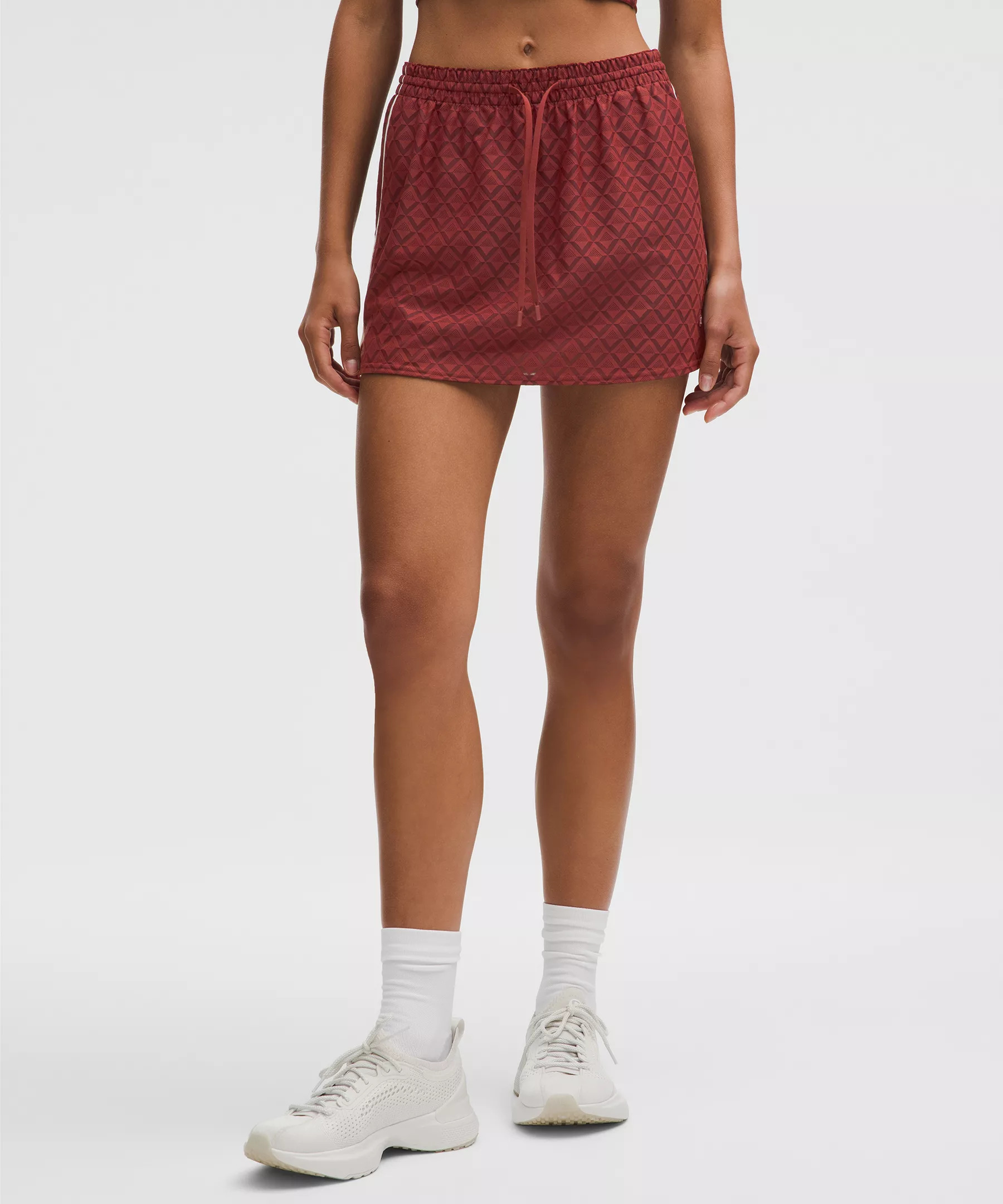 Textured Mesh High-Rise Tennis Skirt - 2