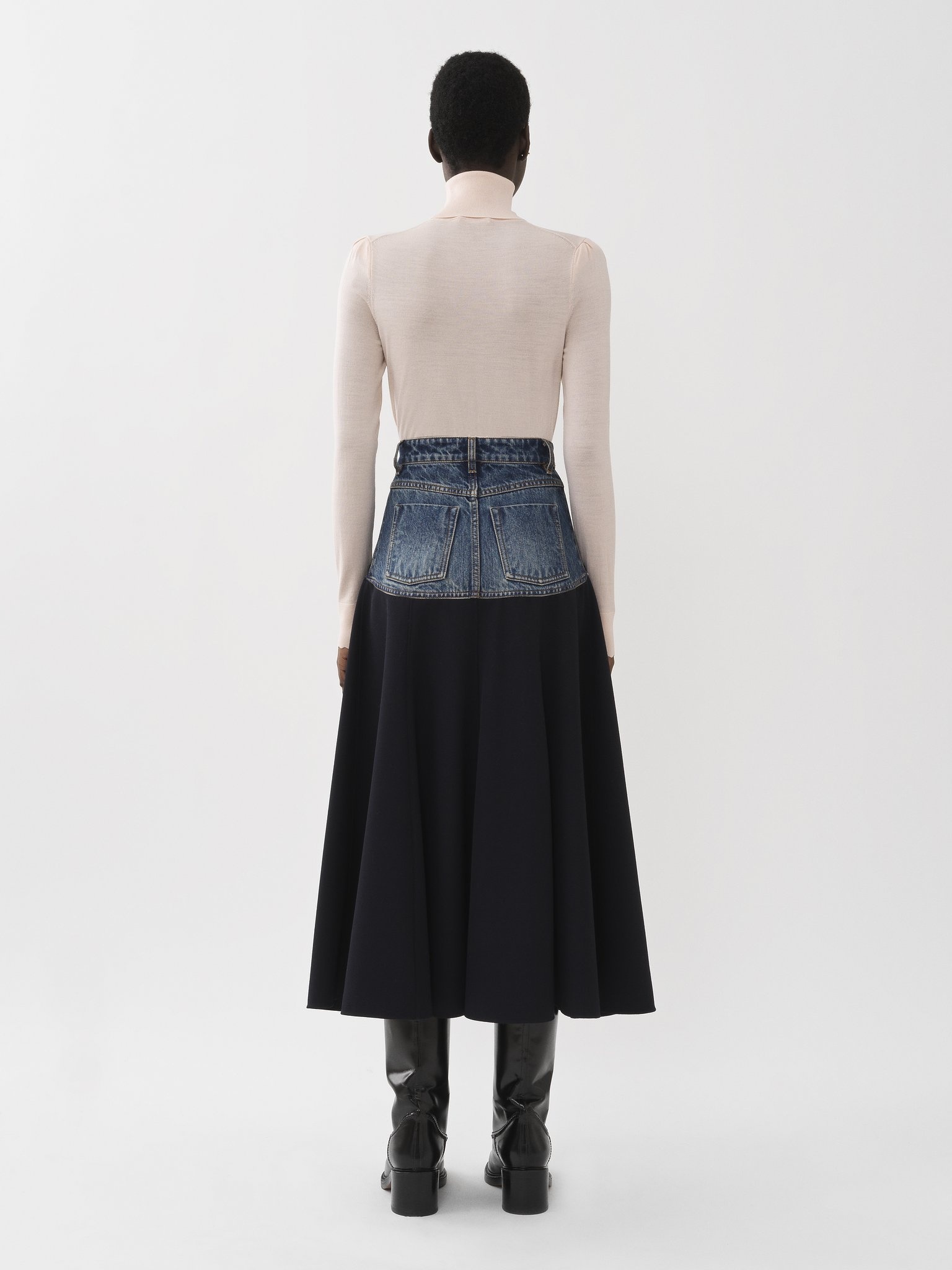 FITTED HIGH-NECK SWEATER - 5