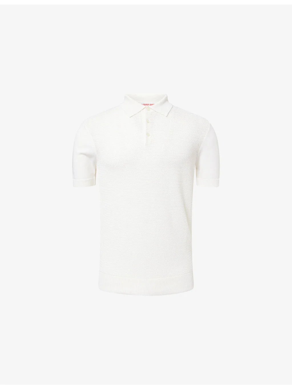 Burnham Tie-Knit Silk And Cotton Polo Shirt - 1