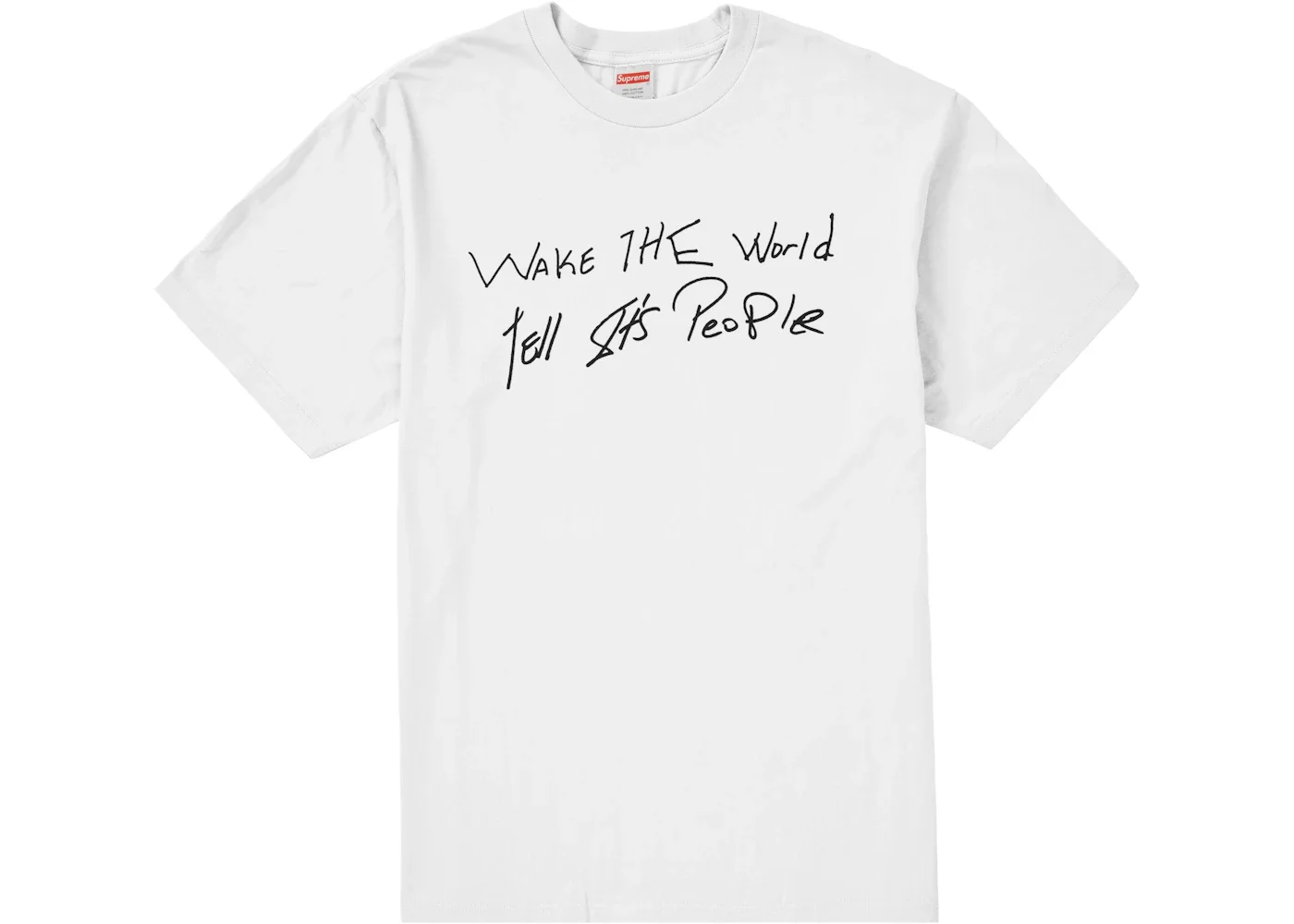 Supreme Buju Banton Wake The World Tee White - 1