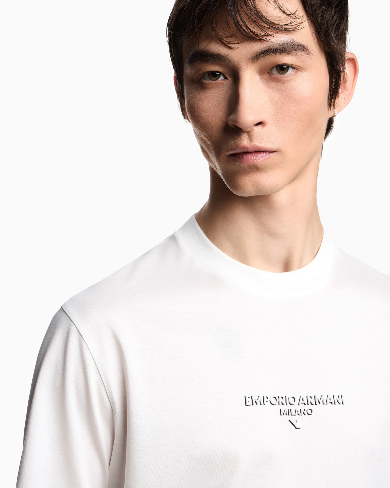 LYOCELL BLEND JERSEY T-SHIRT WITH 3D-EFFECT LOGO - 5