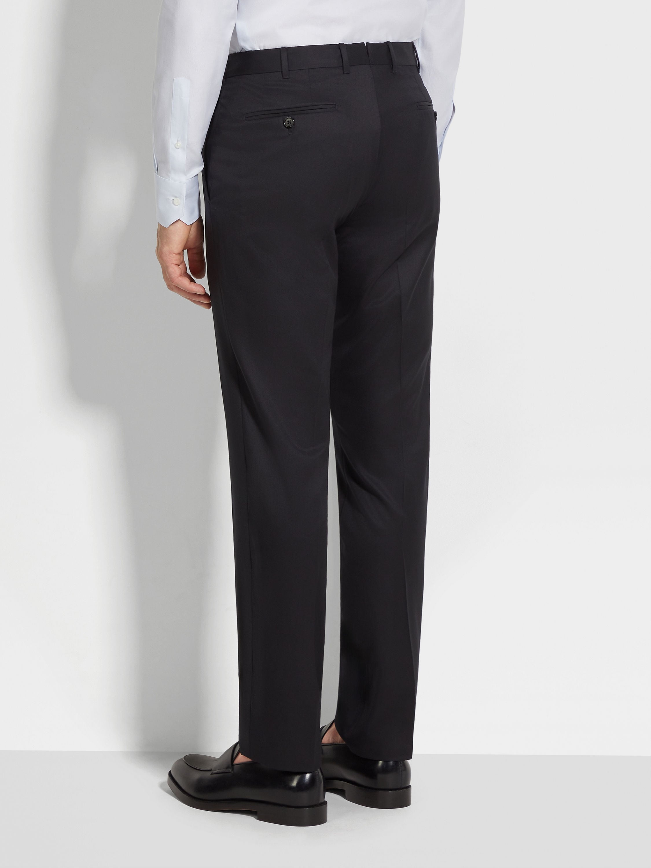 BLACK CENTOVENTIMILA WOOL PANTS - 5
