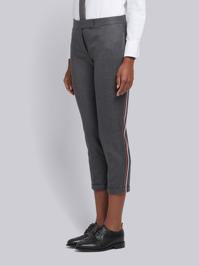 Thom Browne Dark Grey Wool Twill Vertical Stripe Low-rise Trouser outlook