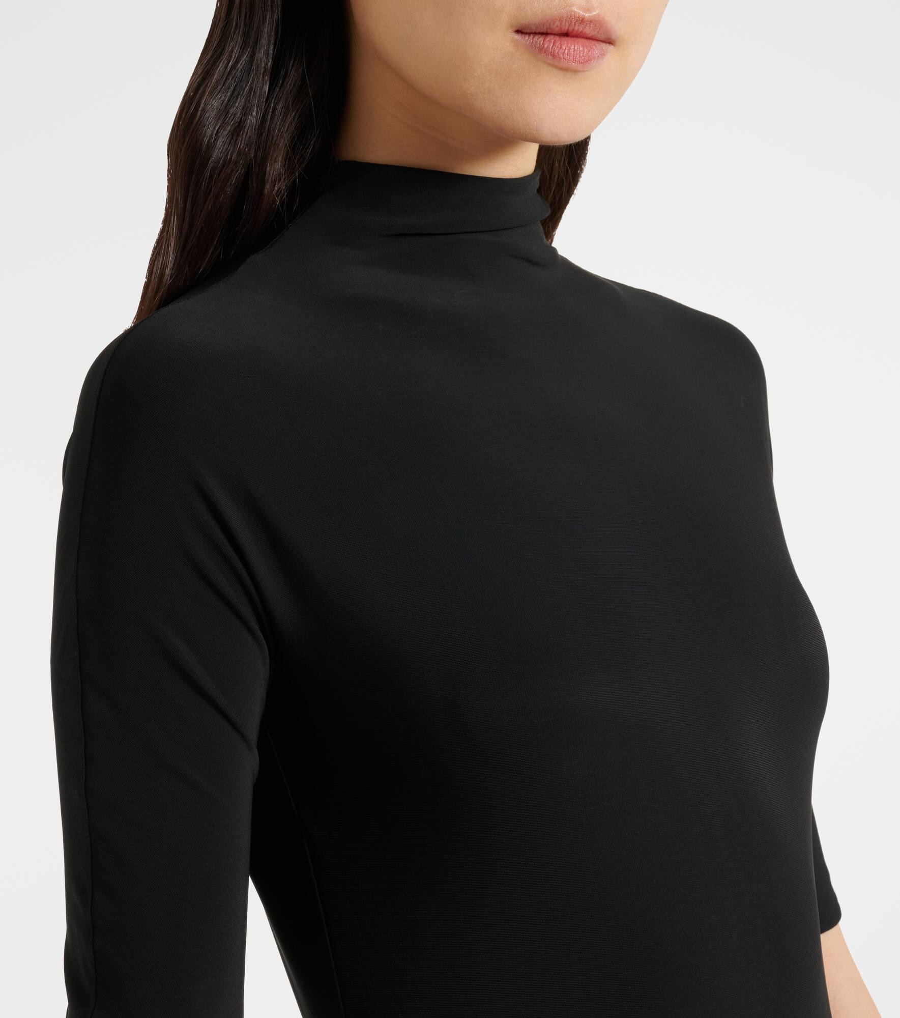 Draped jersey midi dress - 4