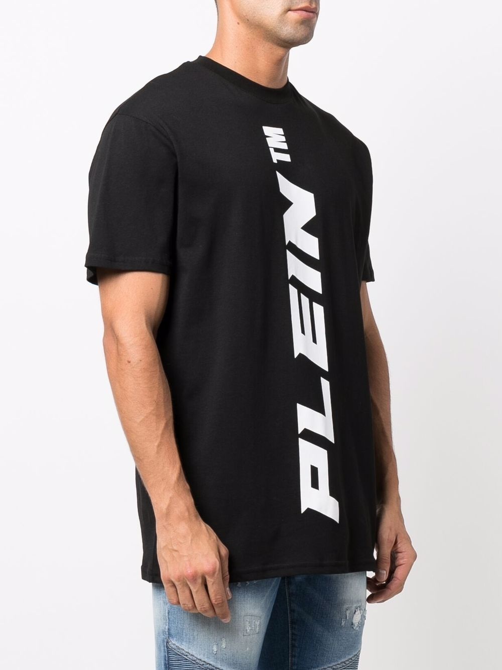 vertical logo print T-shirt - 3