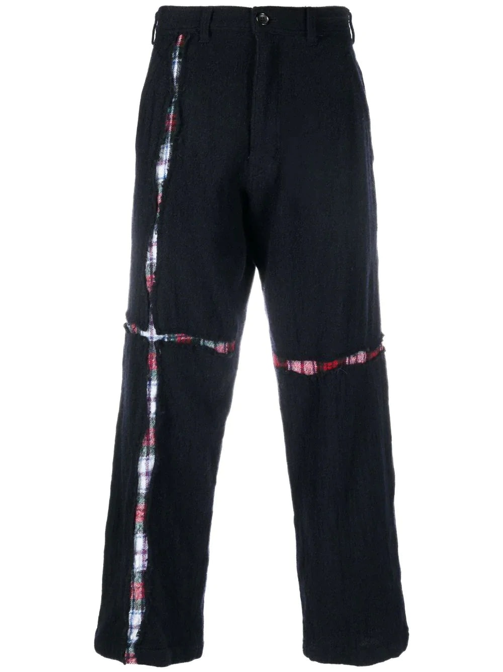 Wool Broad Cloth Tartan Pants - 1