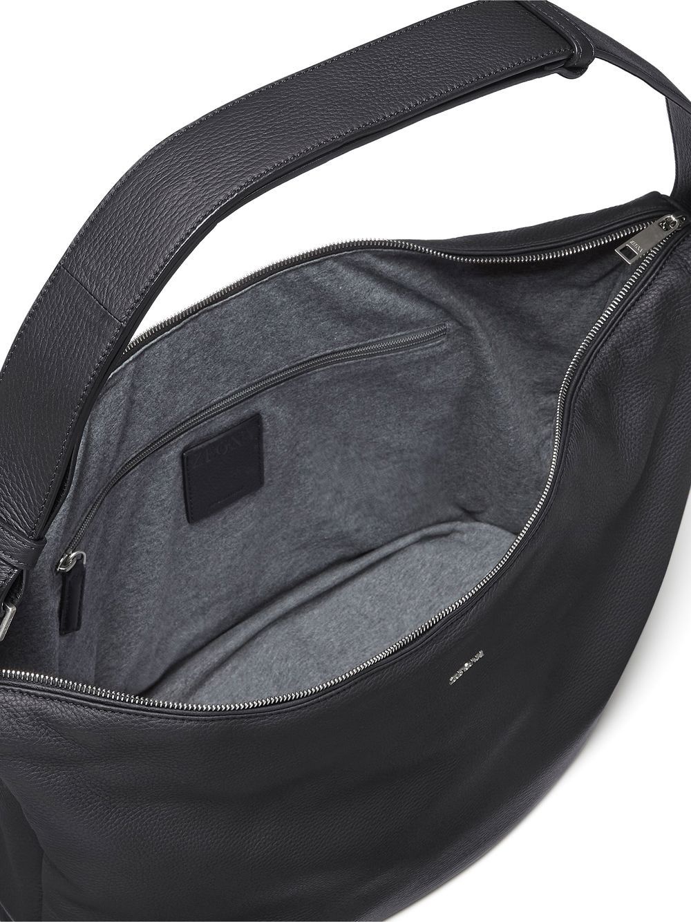 Panorama leather messenger bag - 4