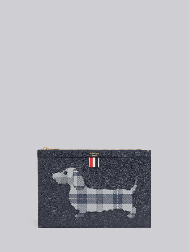 Pebble Grain Leather Tartan Hector Small Document Holder 1