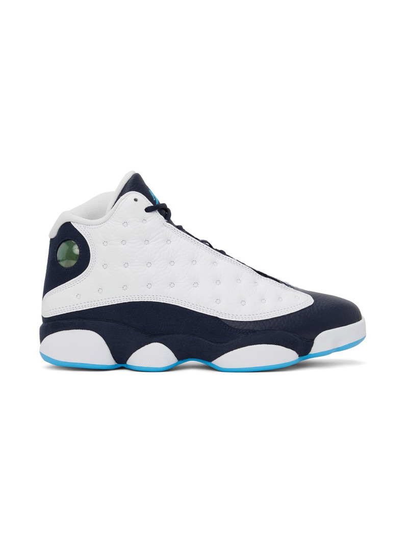 Navy & White 13 Retro Sneakers - 1