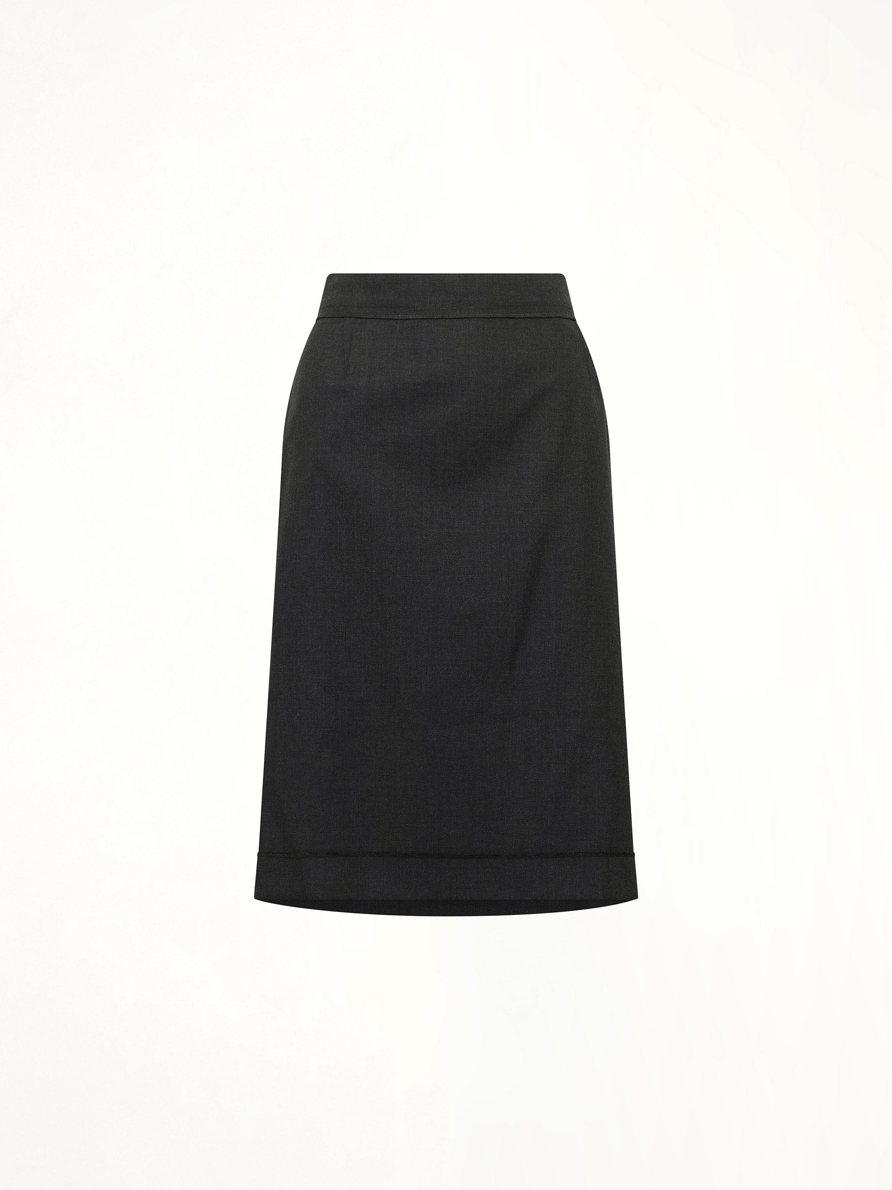 Midi Skirt in Carbon Melange/Black - 2