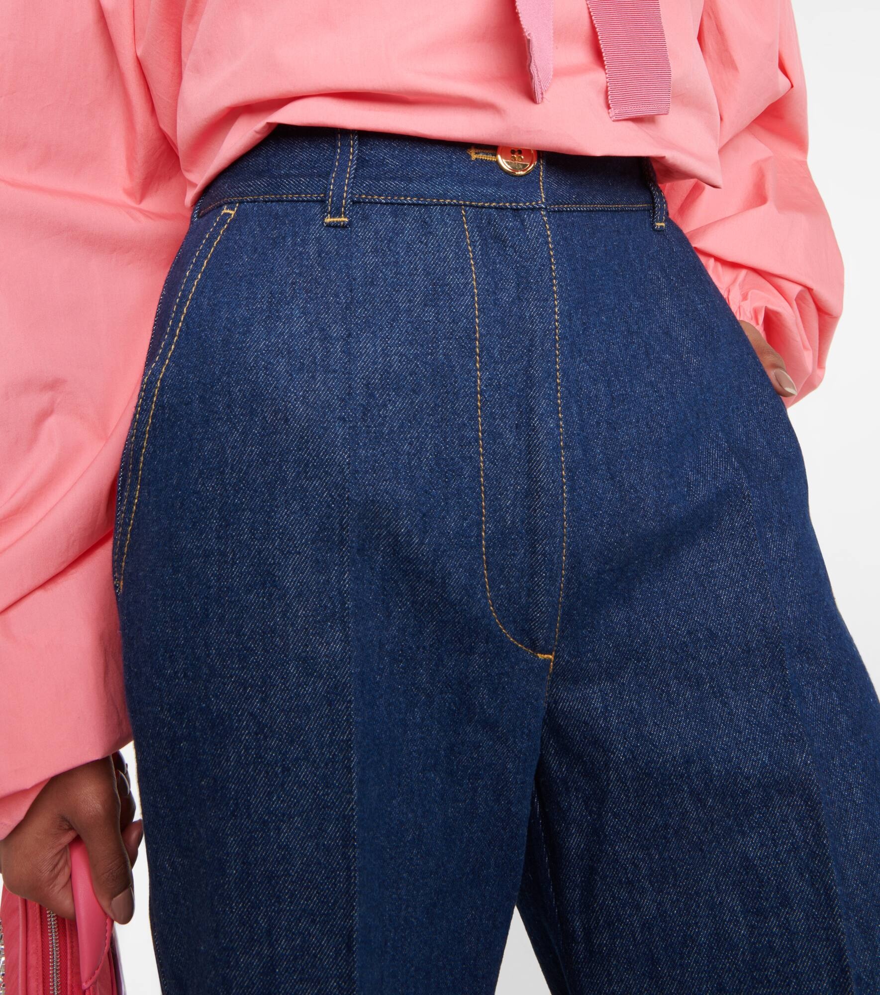 Mid-rise wide-leg jeans - 4