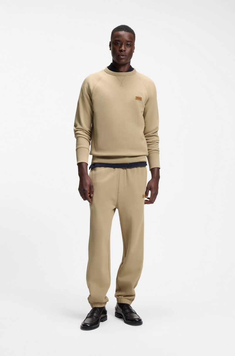 HUGO COTTON-TERRY SWEATSHIRT WITH LOGO BADGE outlook