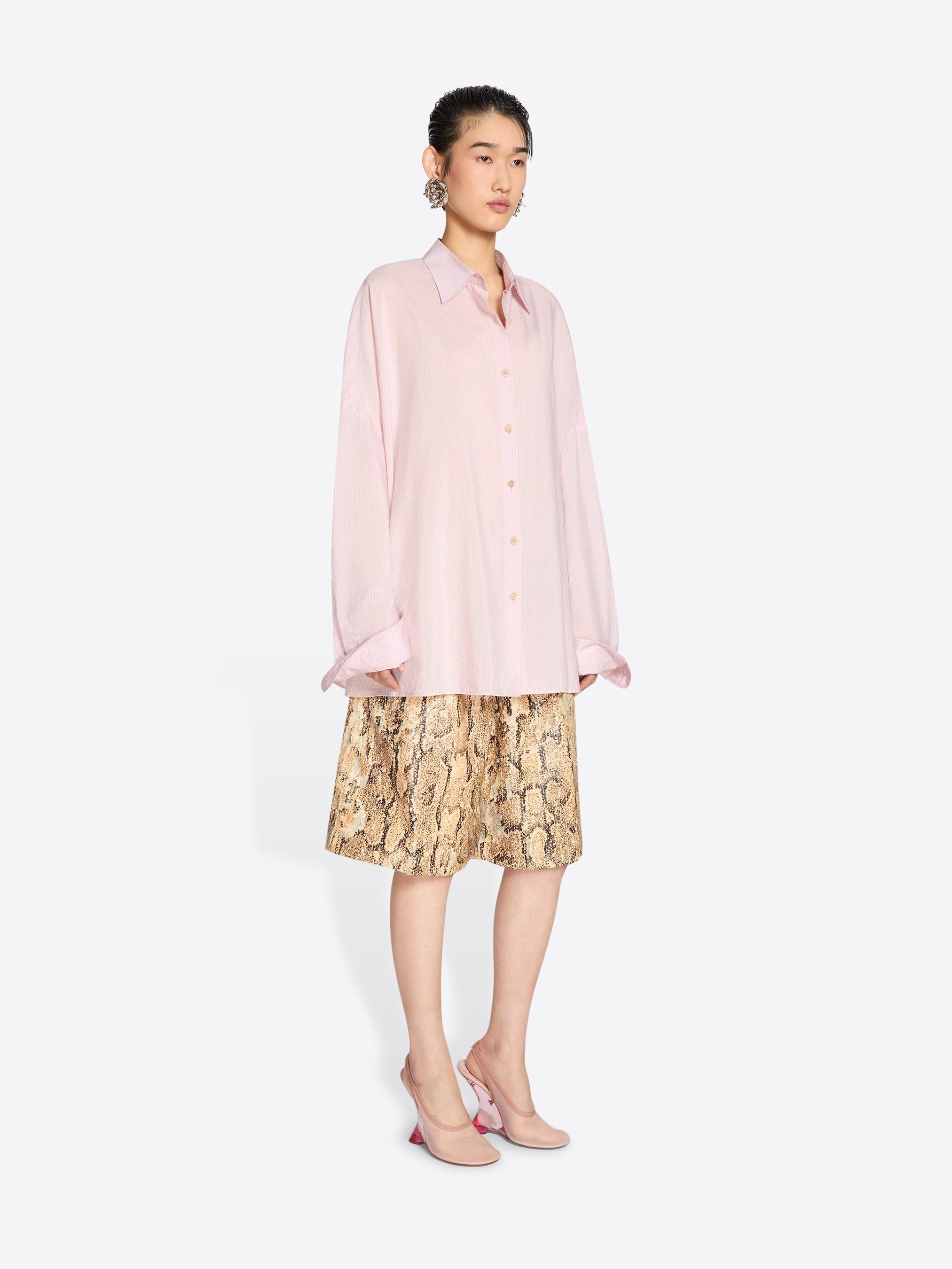 STRIPED COCOON SHIRT - 3