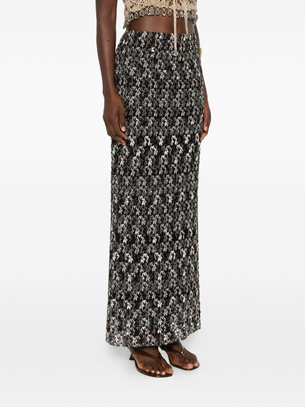 geometric-pattern skirt - 3