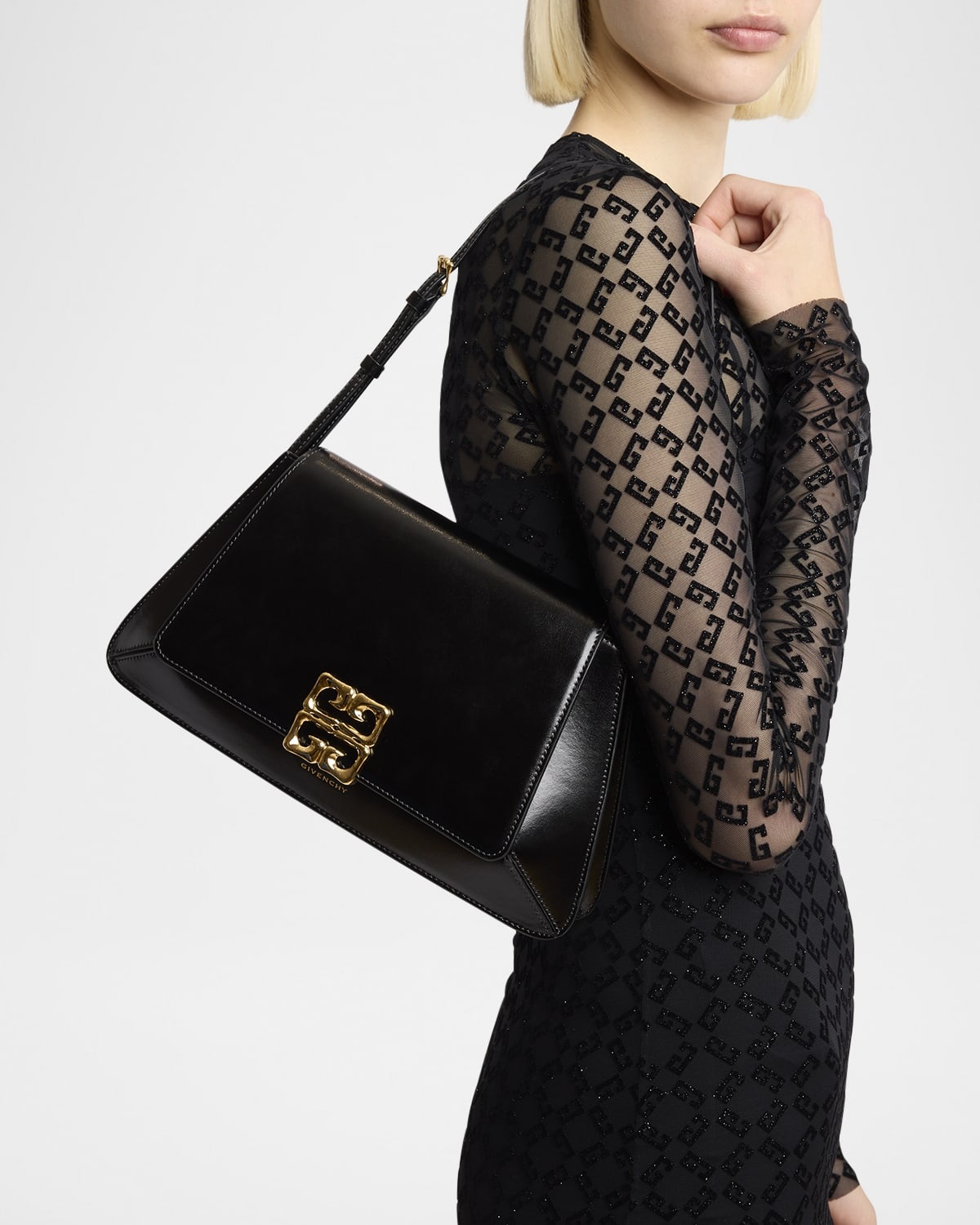 Givenchy 4G Liquid Shoulder Bag in Leather | neimanmarcus