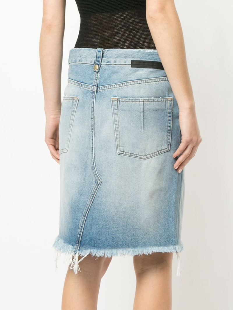 frayed denim skirt 4