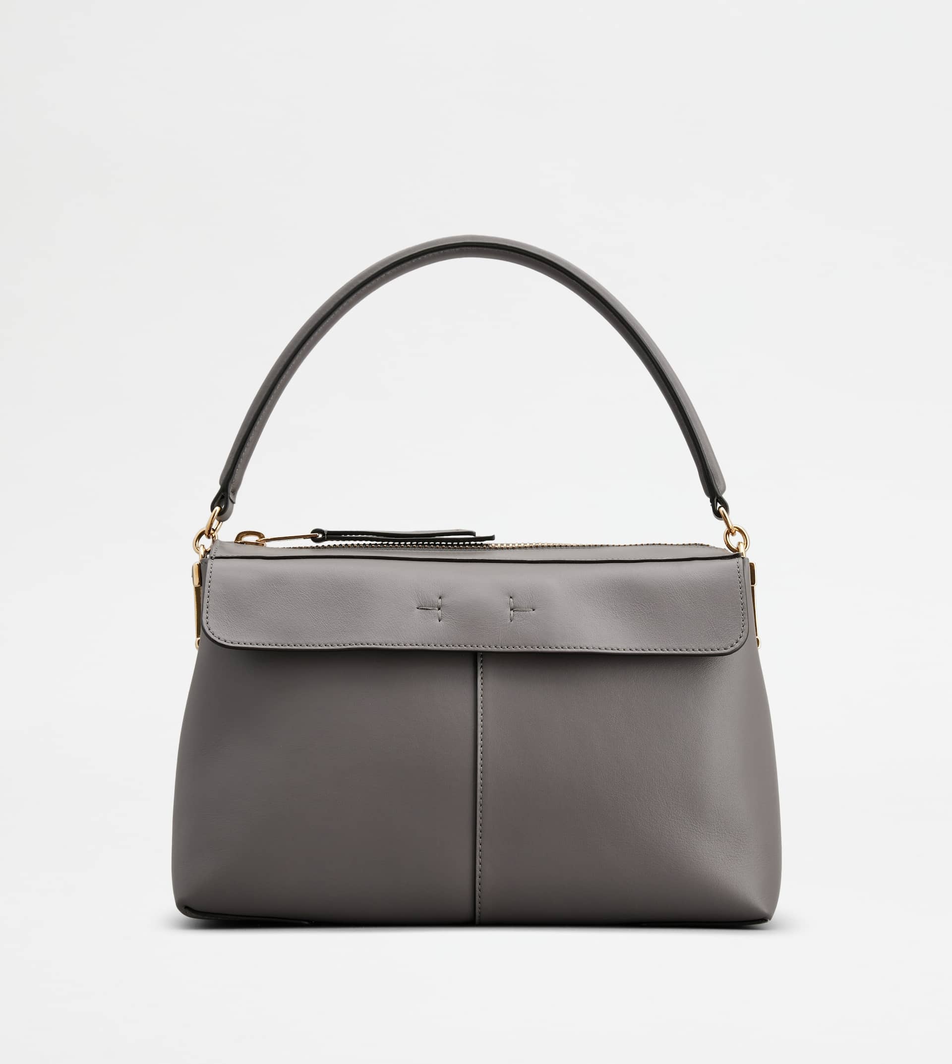 TOD'S T CASE BAULETTO IN LEATHER SMALL - GREY - 1