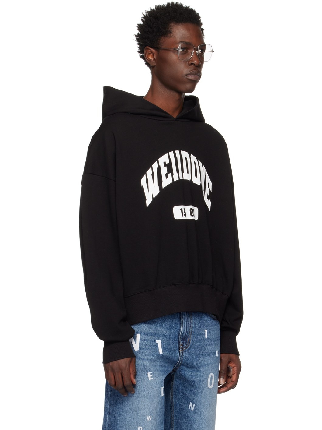 Black Printed Hoodie - 2