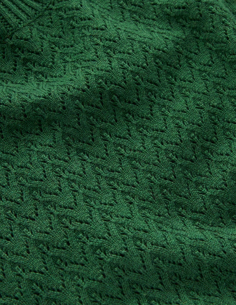 Diane Pointelle Sweater-Hunter Green 1