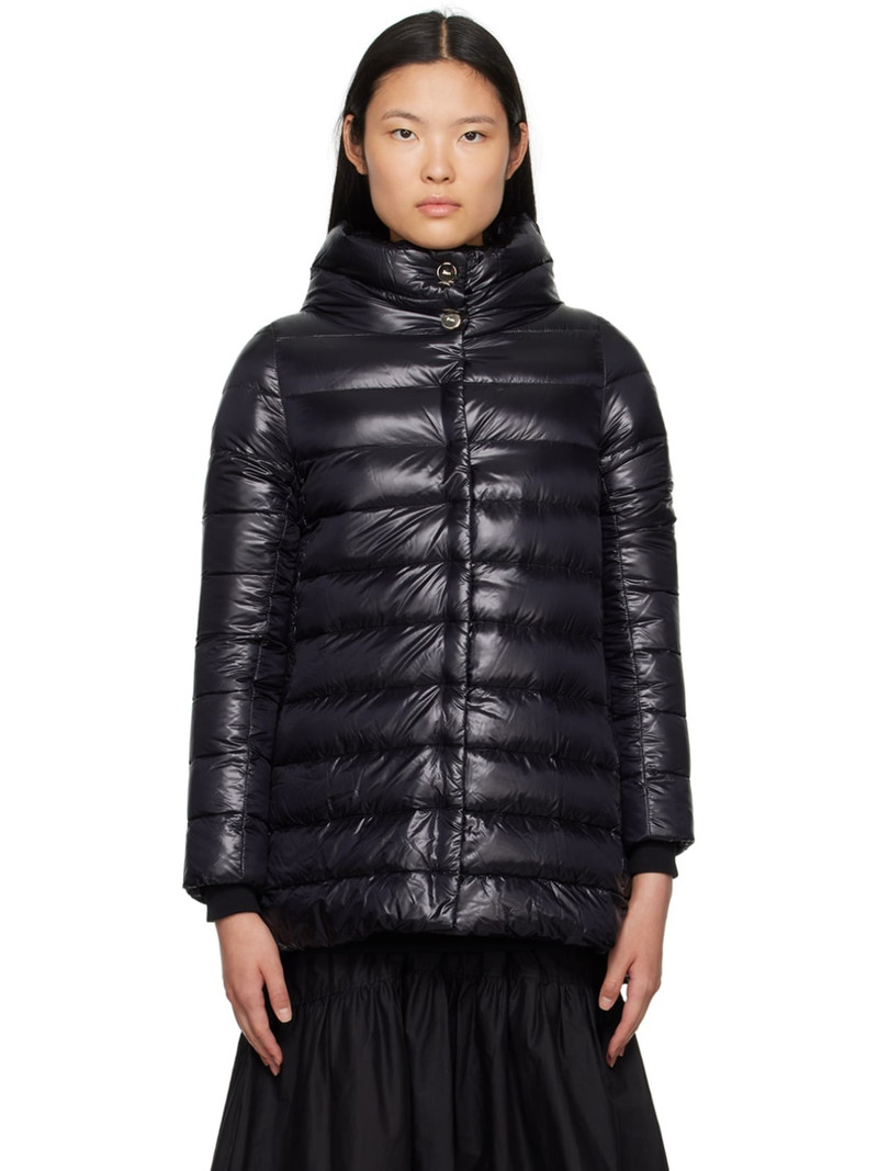 Black Amelia Down Coat - 1