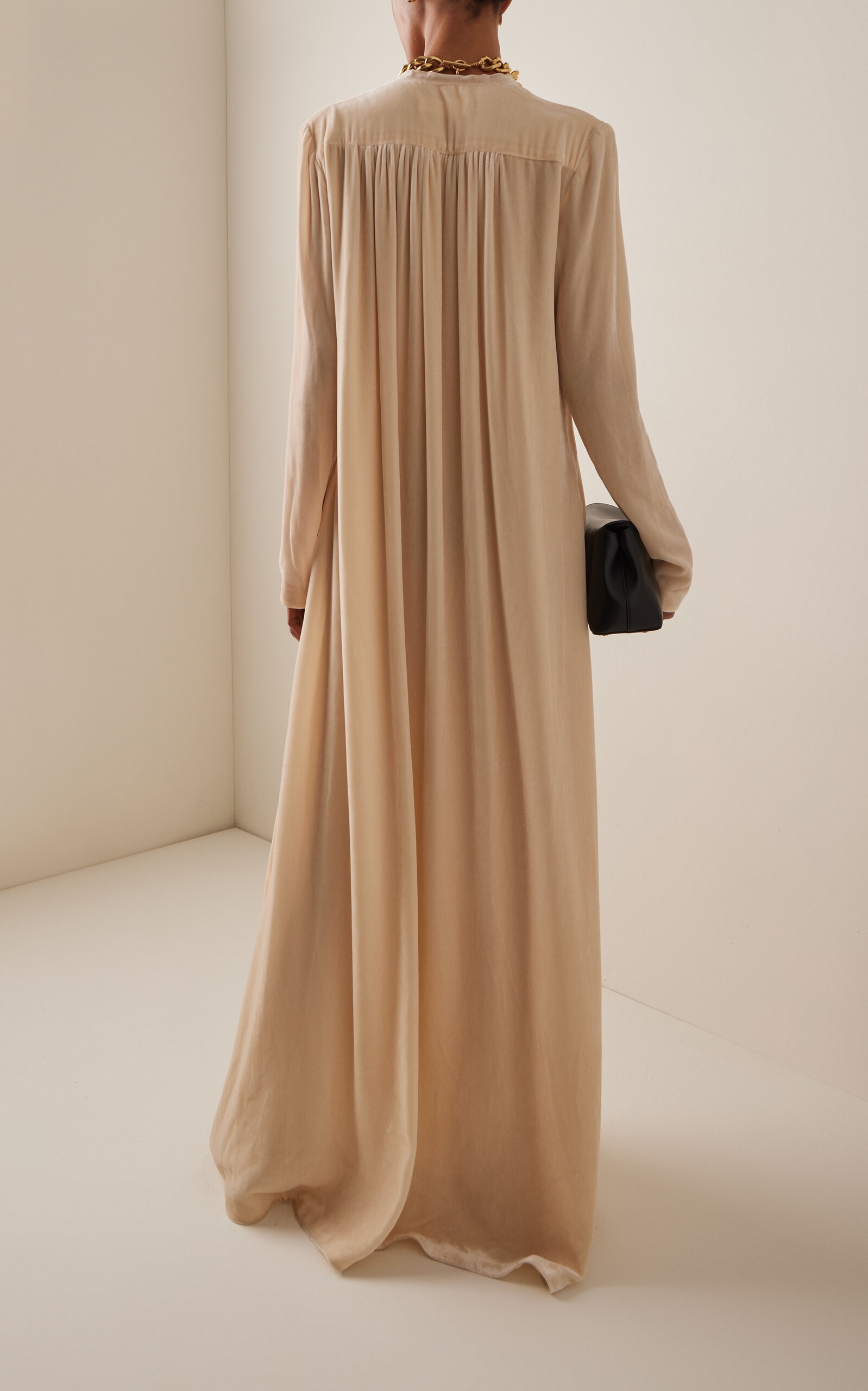 Lyrical Velvet Tubular Maxi Dress neutral - 4