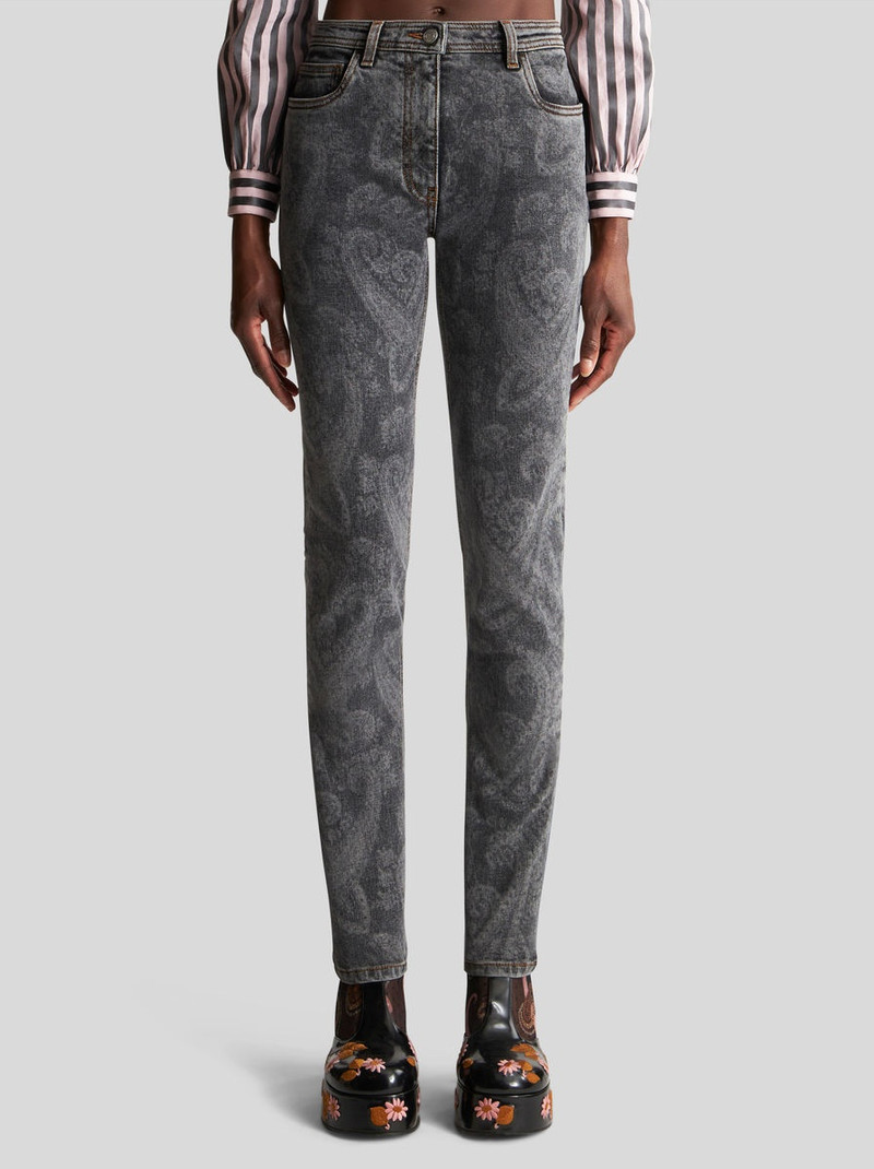 Etro SKINNY JEANS WITH PAISLEY outlook