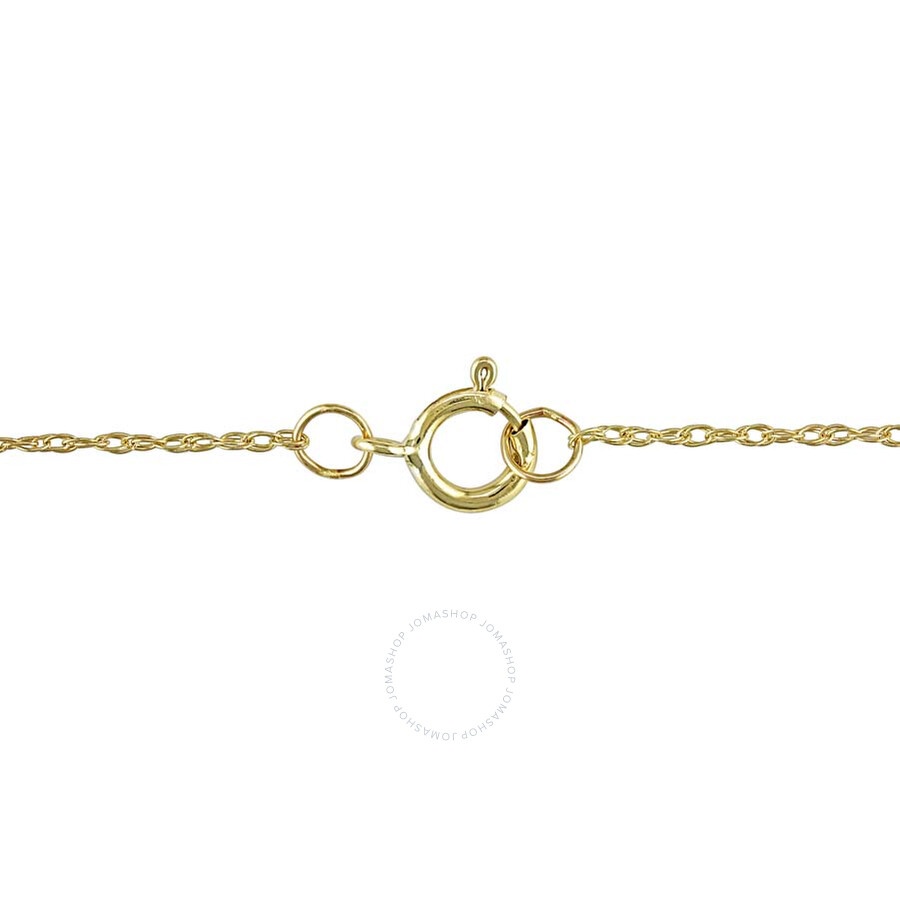 Amour - AMOUR Diamond Heart Pendant with Chain In 10K Yellow Gold - 4