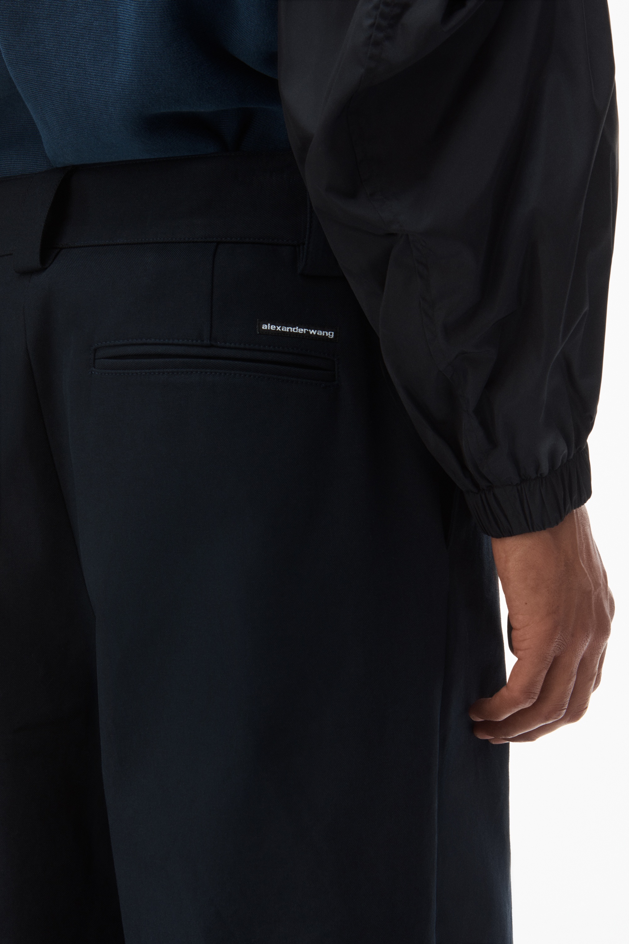 elasticated tailored trouser in twill - 5