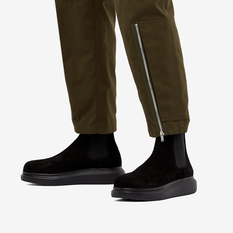 Alexander McQueen Alexander McQueen Suede Chelsea Wedge Sole Boot outlook