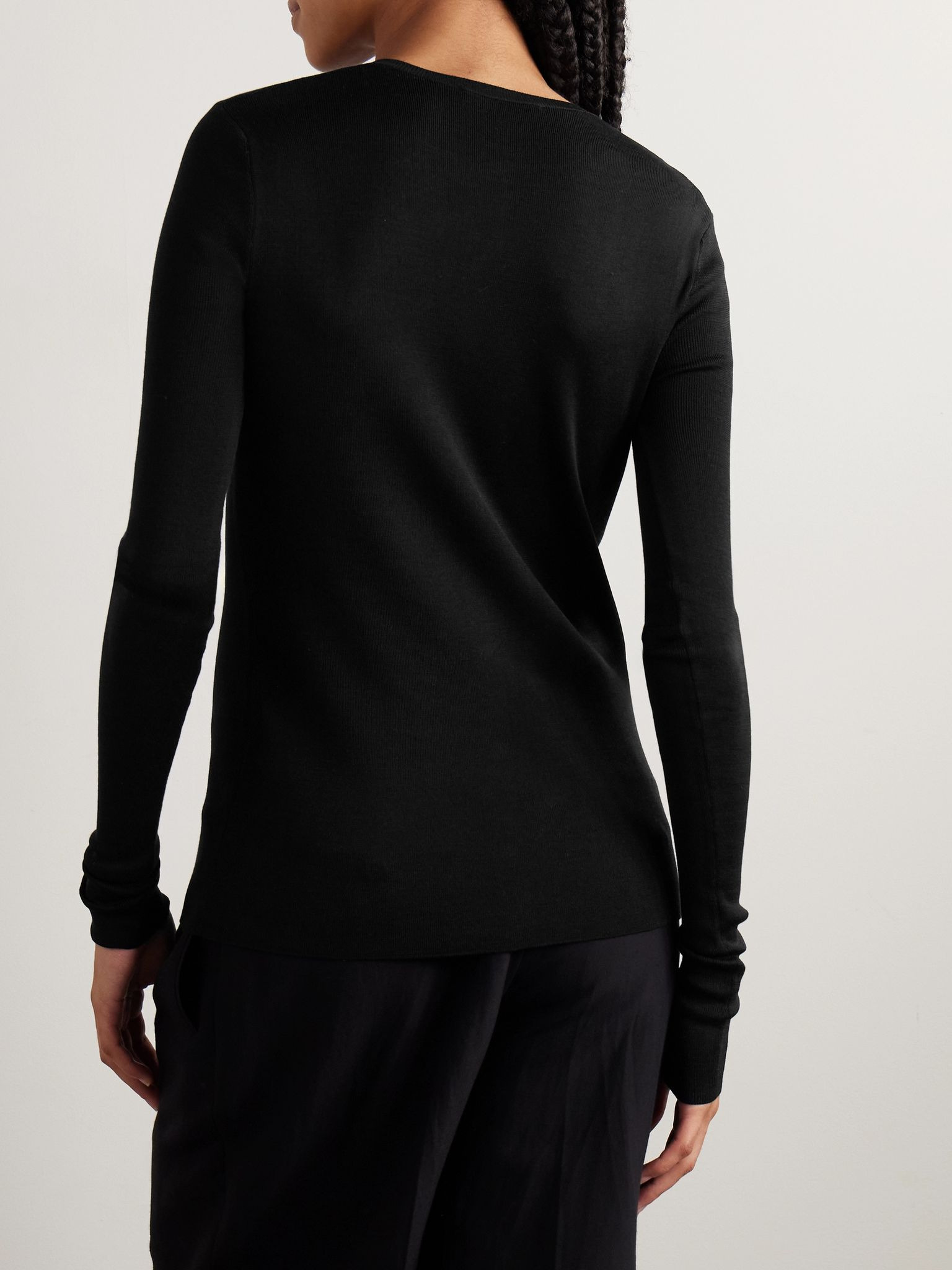 Josette silk cardigan Black - 4
