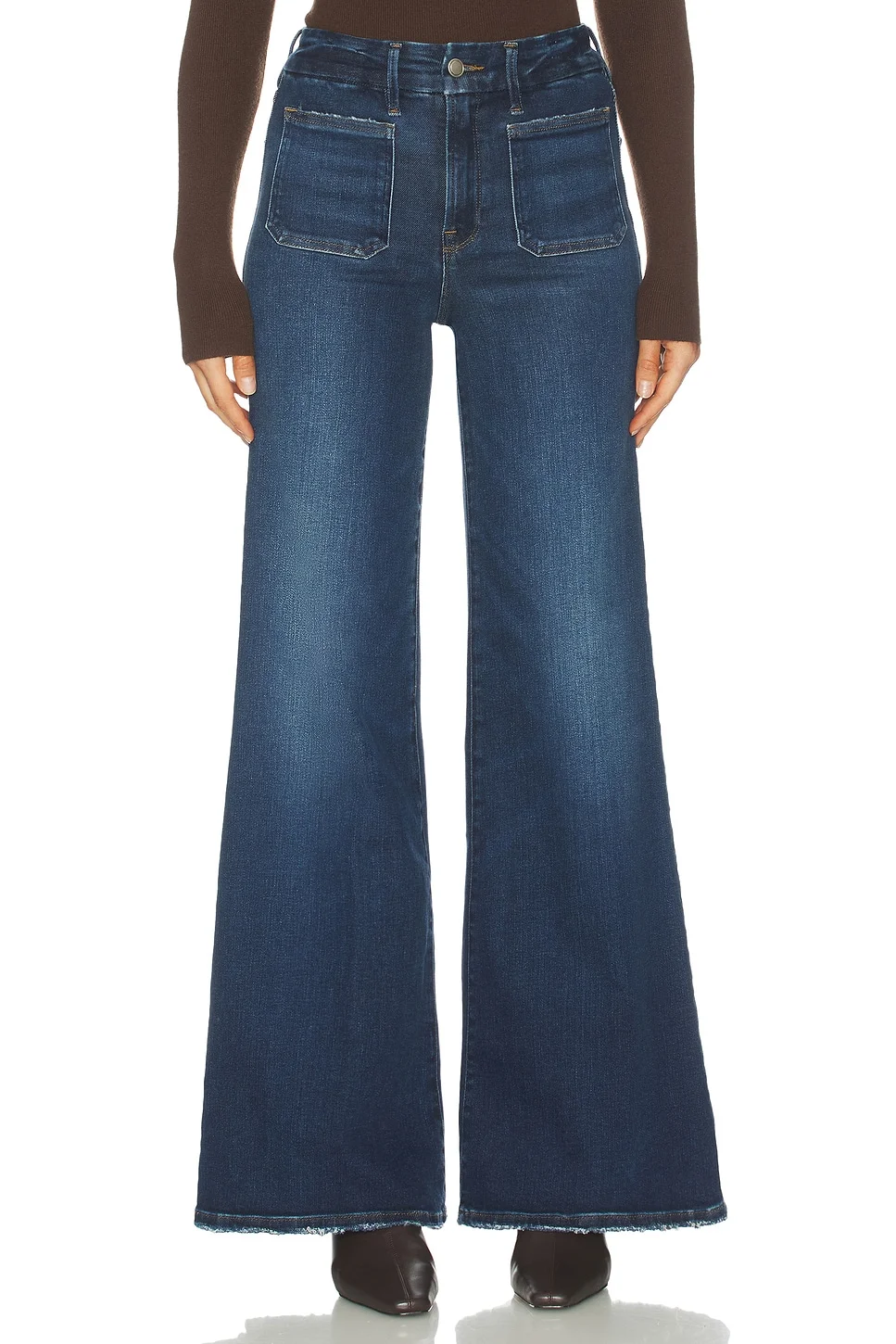 Soft Tech Good Waist Palazzo Jeans - 1