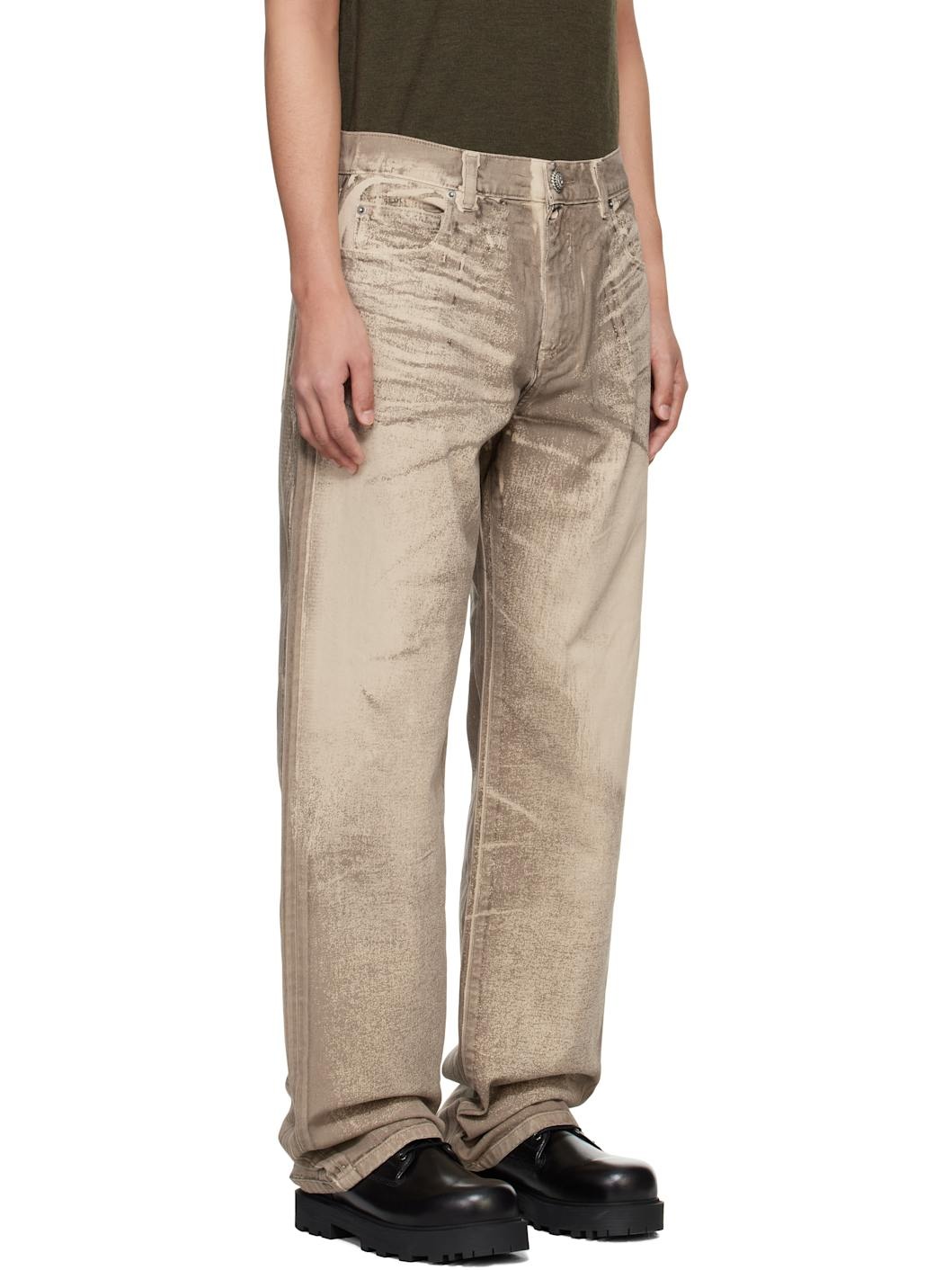 Beige Loose-Fit Jeans - 2