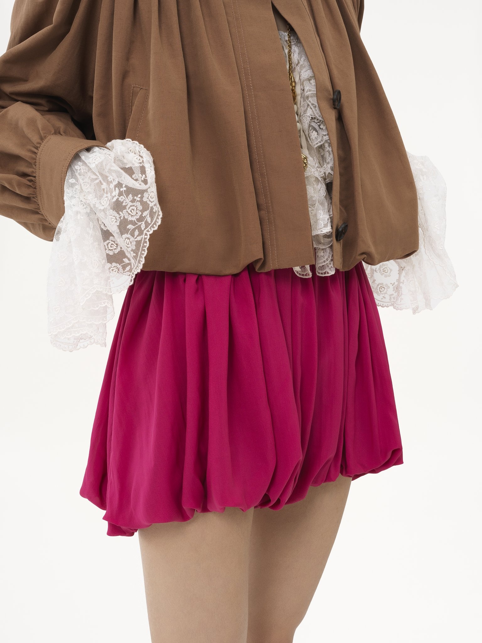 MINI BLOOMER SHORTS IN SILK CHARMEUSE - 6