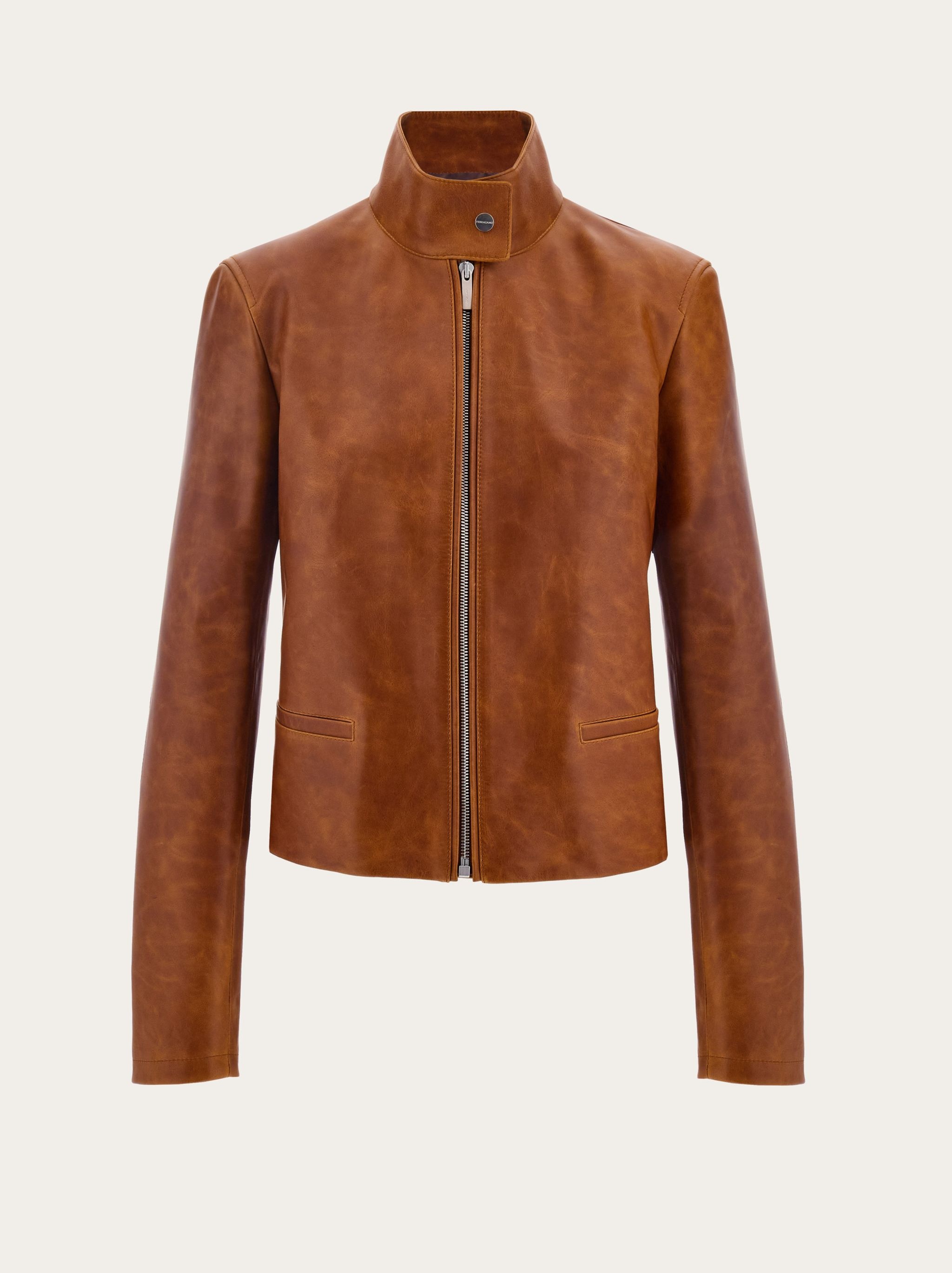 Short nappa jacket - 1