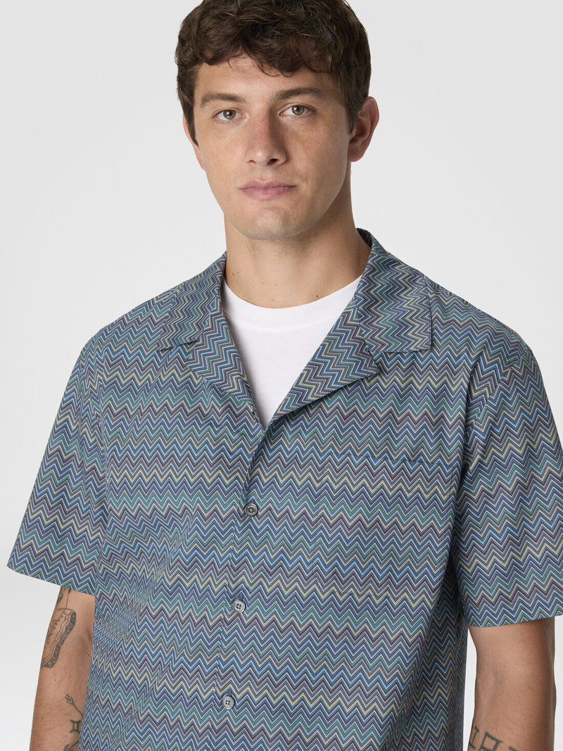 Bowling Shirt with Zigzag Pattern 4