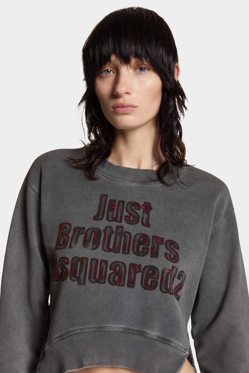 SPRAY DYED ROUND RIB CREWNECK SWEATSHIRT - 5