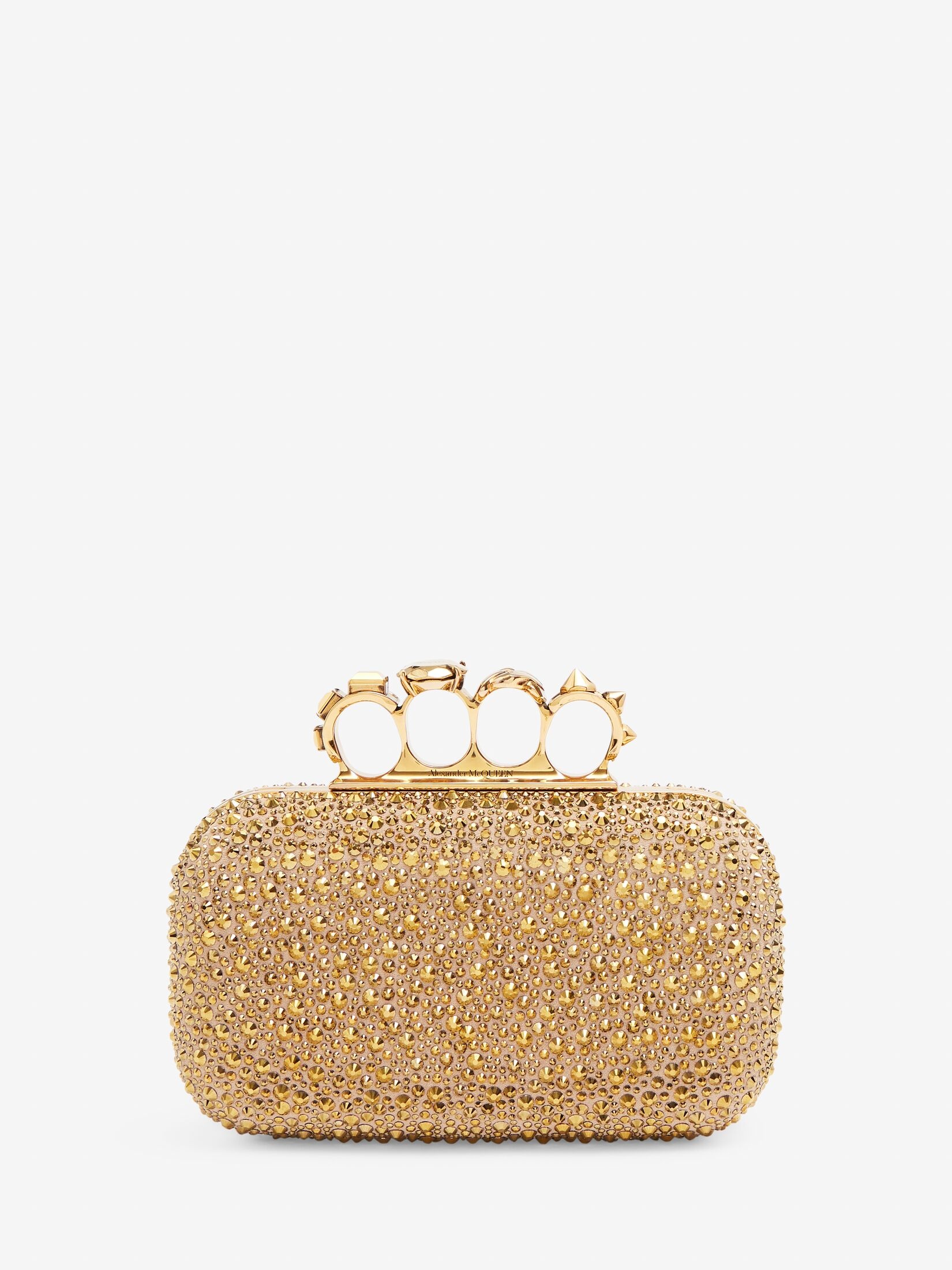 Women's Knuckle Clutch in Gold - 1