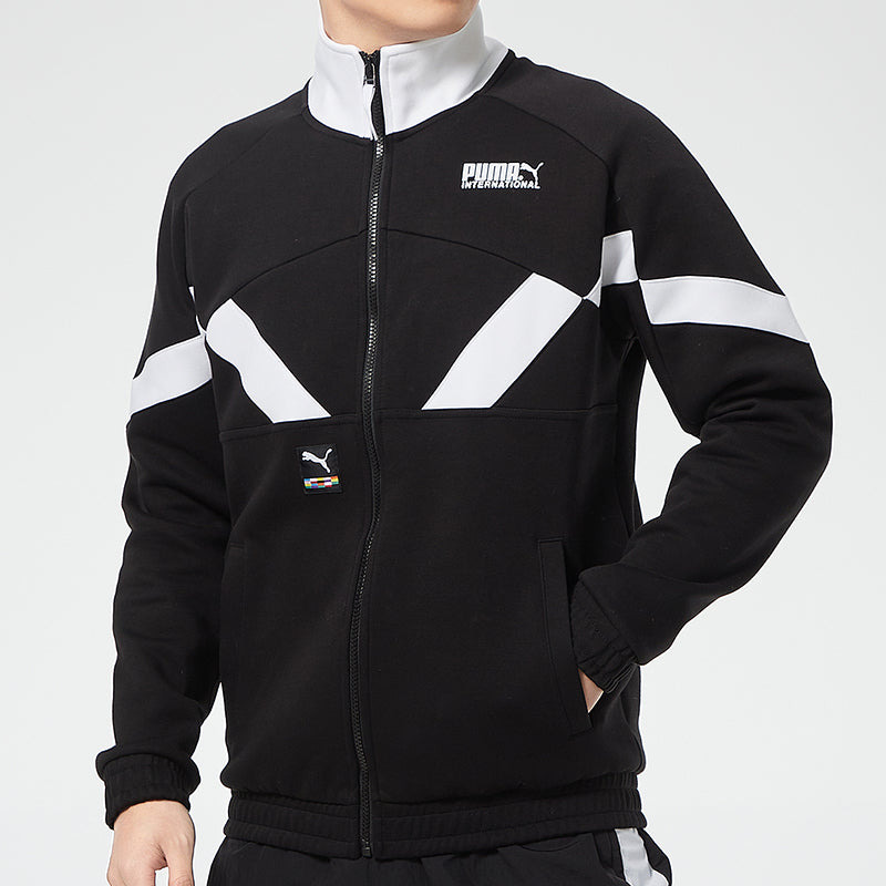 PUMA Logo Sports Stand Collar Jacket Black 531339-01 - 3