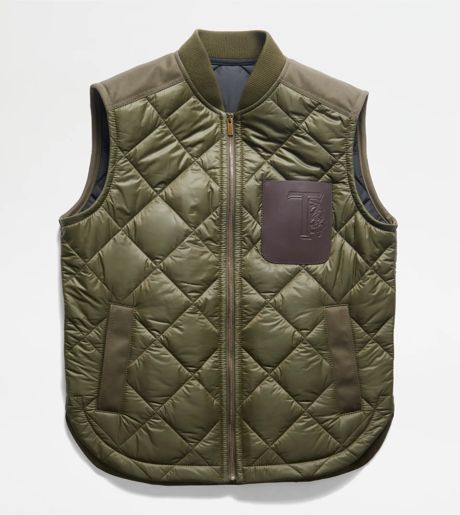 QUILTED GILET - GREEN - 1