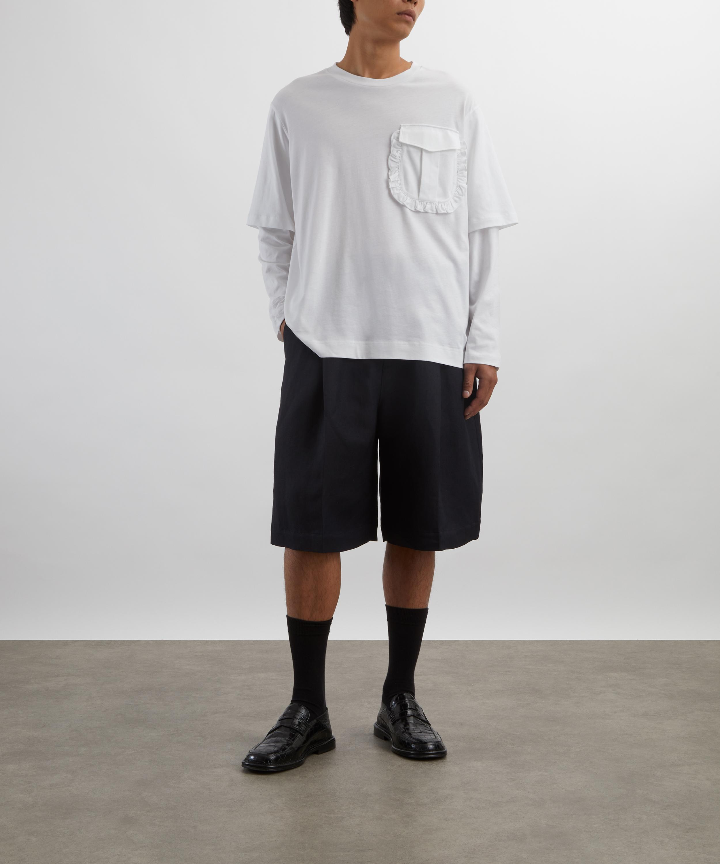 Layered Ruffle Pocket Long-Sleeve T-Shirt - 2
