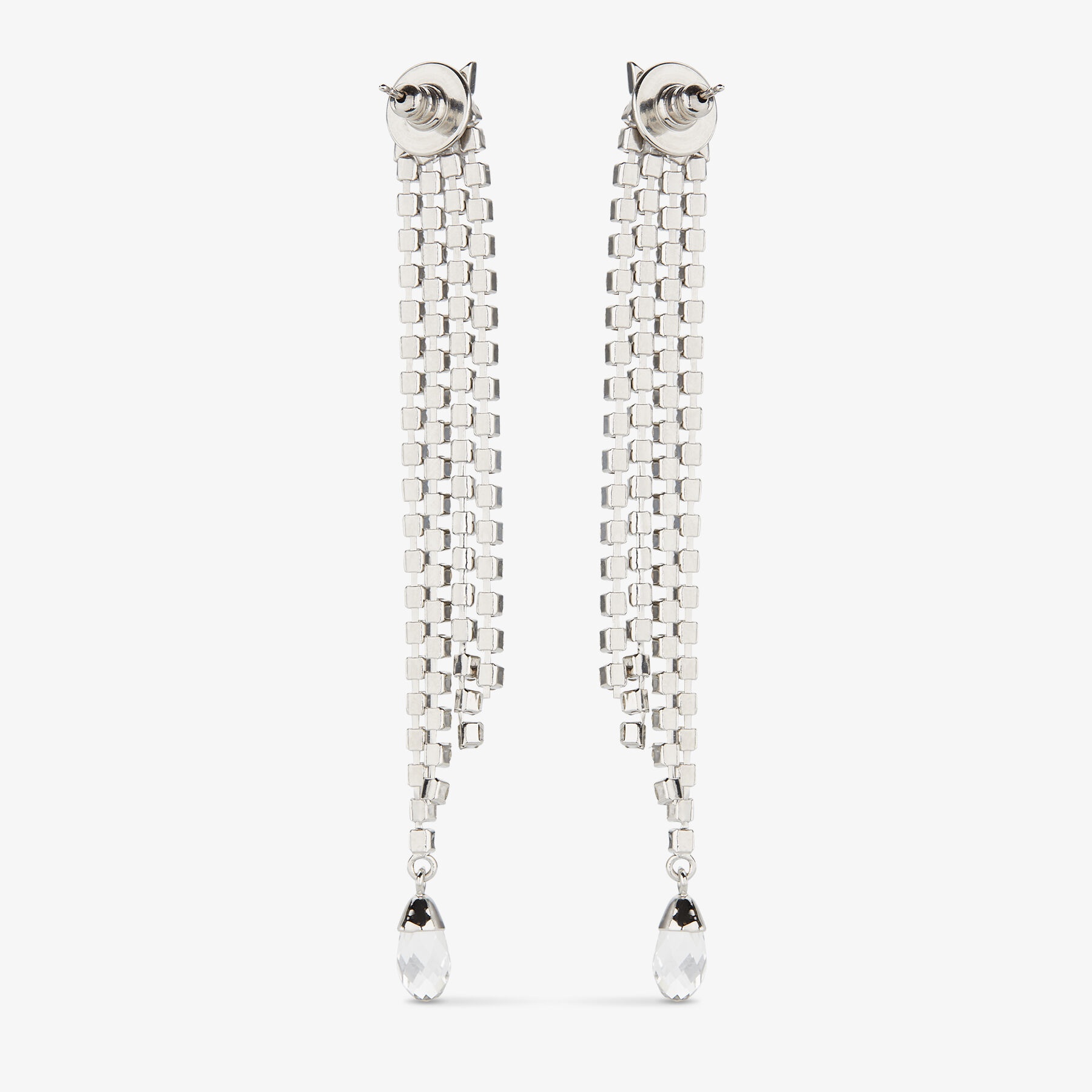 Saeda Fringe Earring
Silver-Finish Crystal Fringe Earring - 5