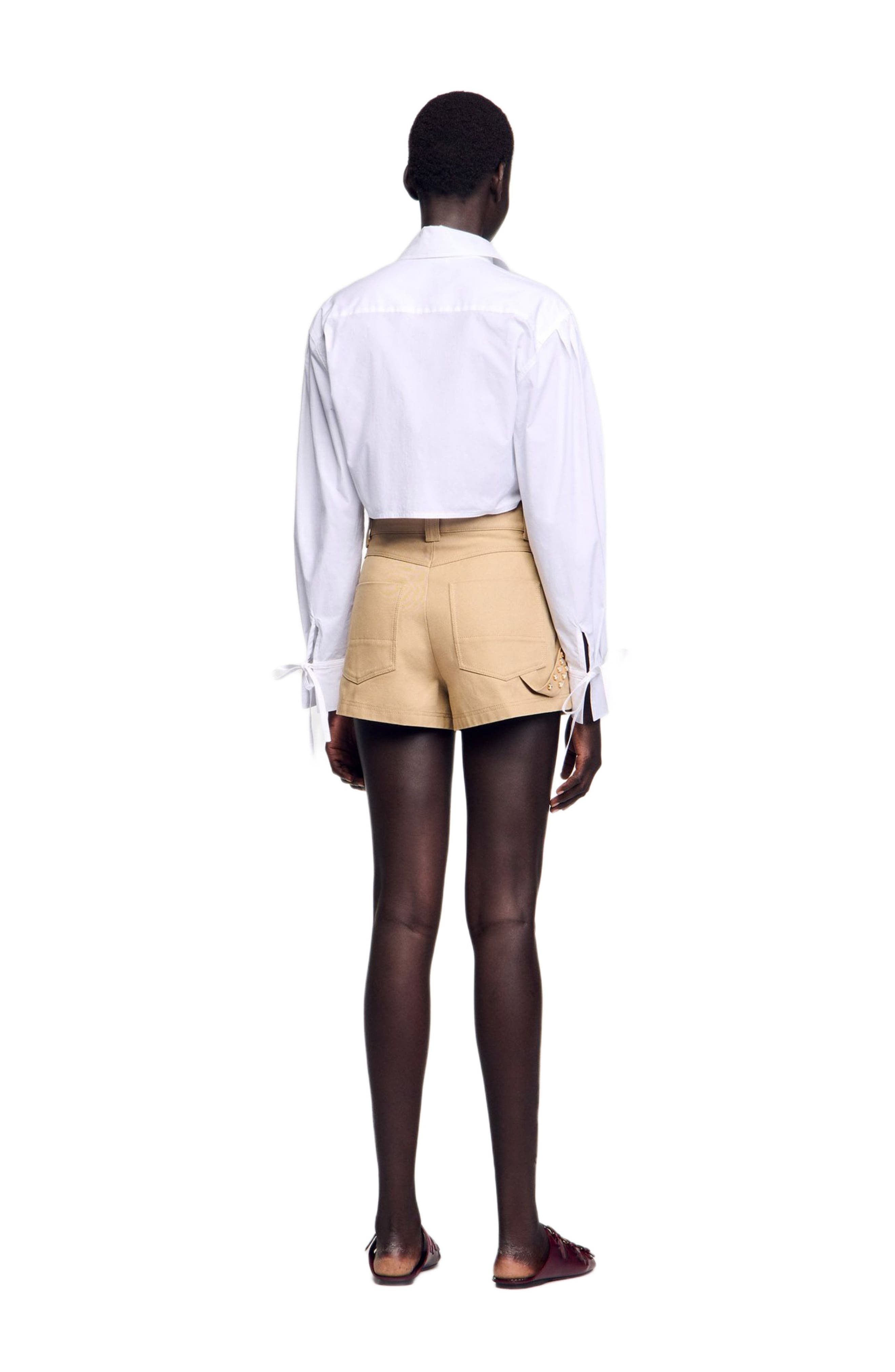 SANDRO Lace bib shirt in White at Nordstrom - 3