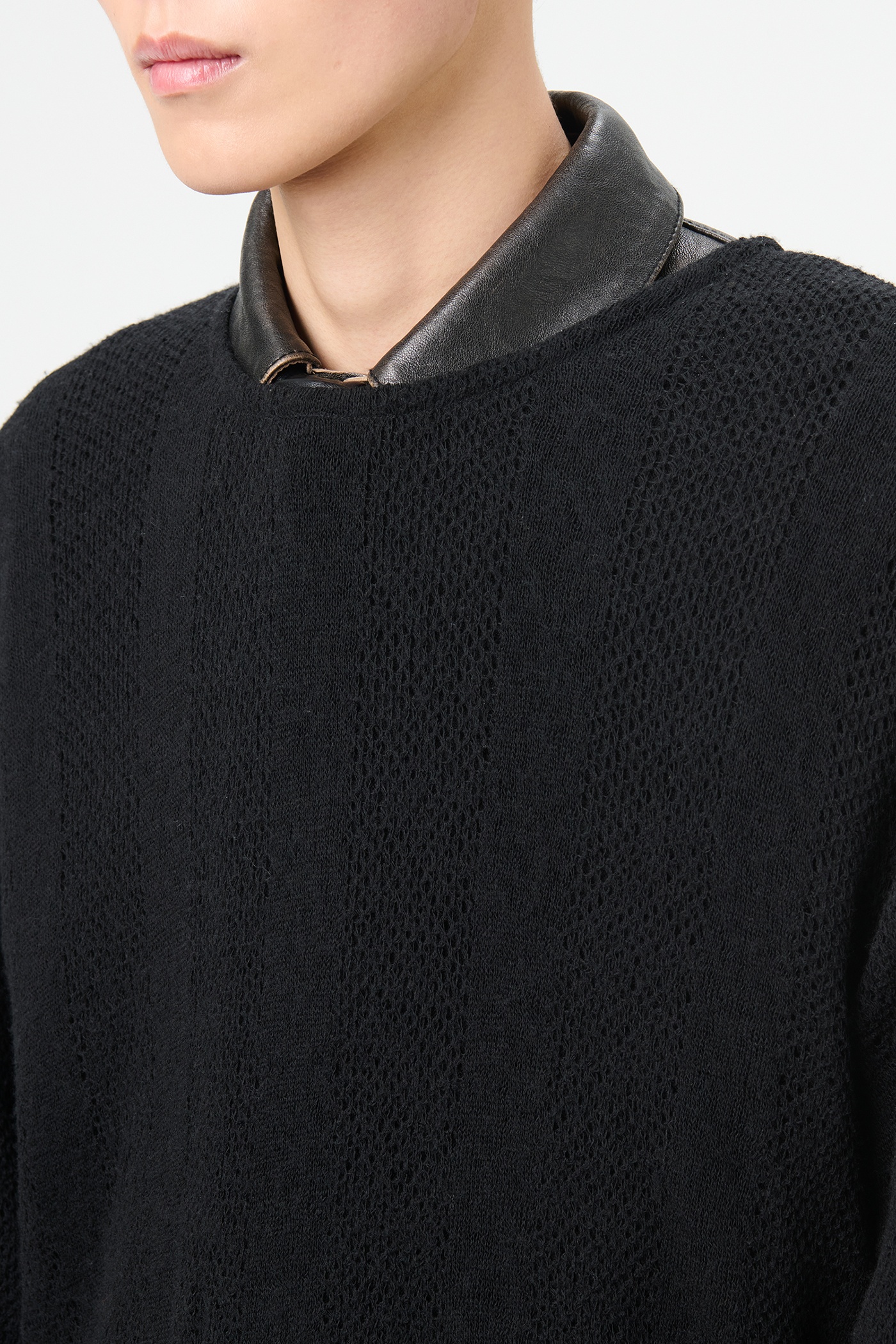 Double Lock Longsleeve Black Crochet Stripe - 4