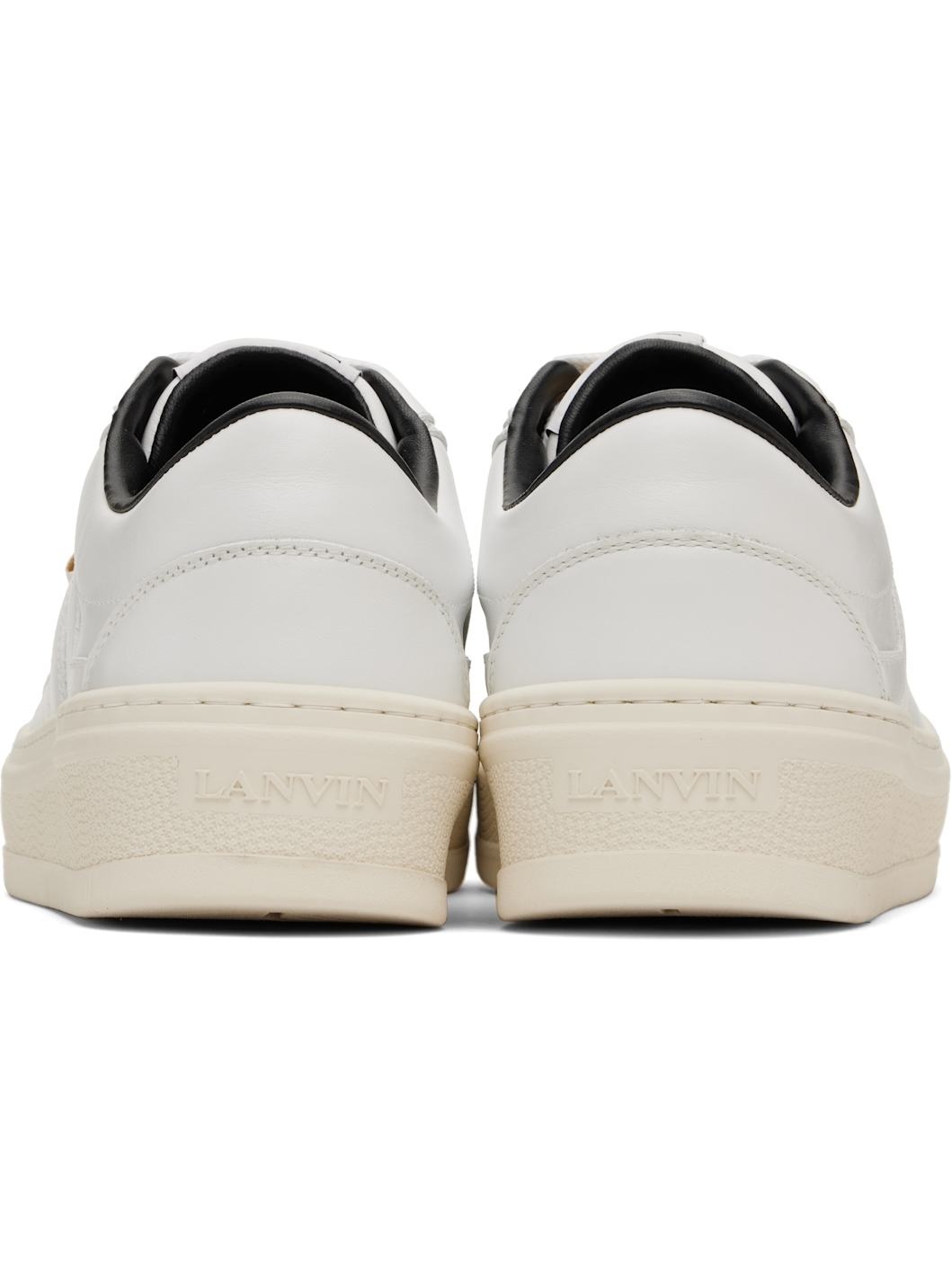 White '' Cash Leather Sneakers - 2
