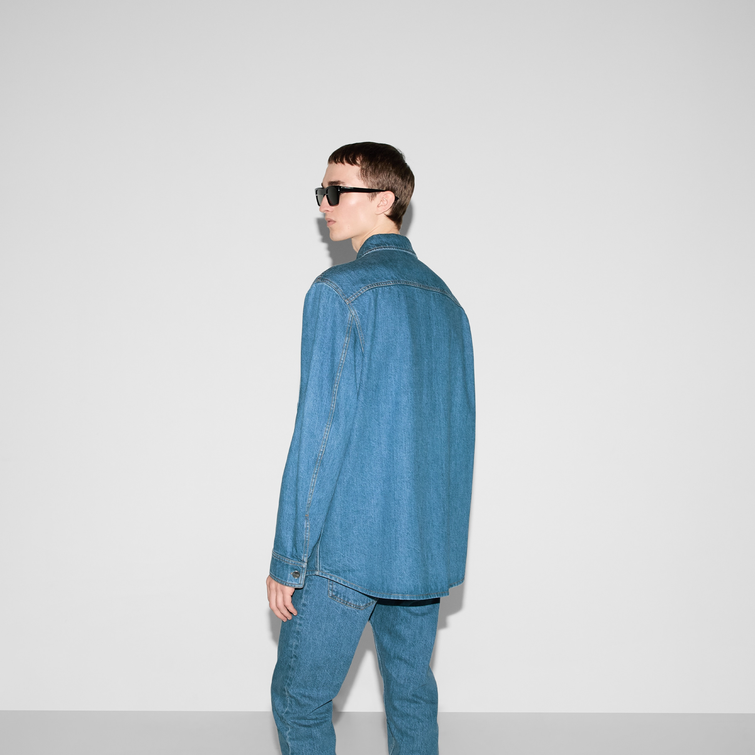 Relaxed fit denim shirt - 4
