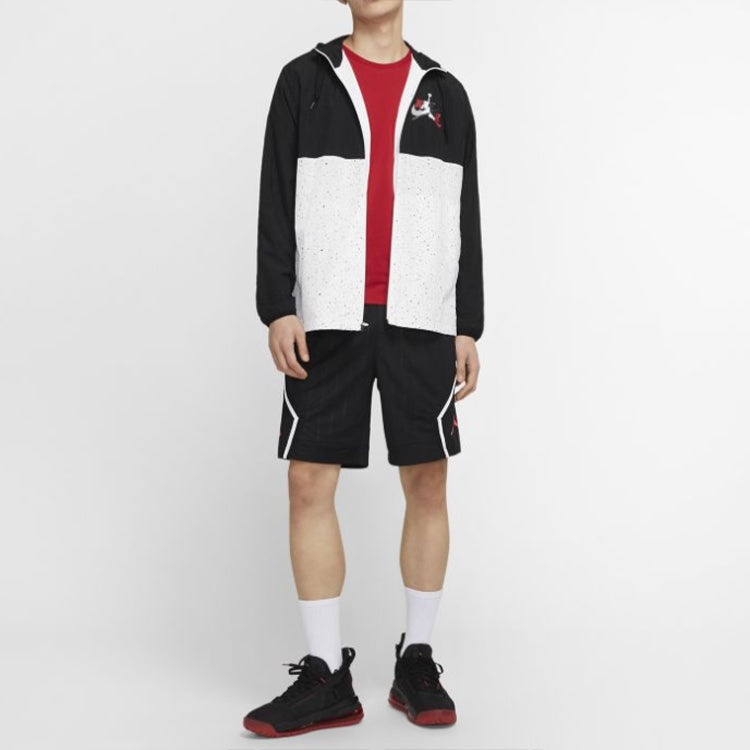 Men's Air Jordan AS J JM Clscs Windwear JKT Colorblock Hooded Jacket Black CT9369-010 - 3