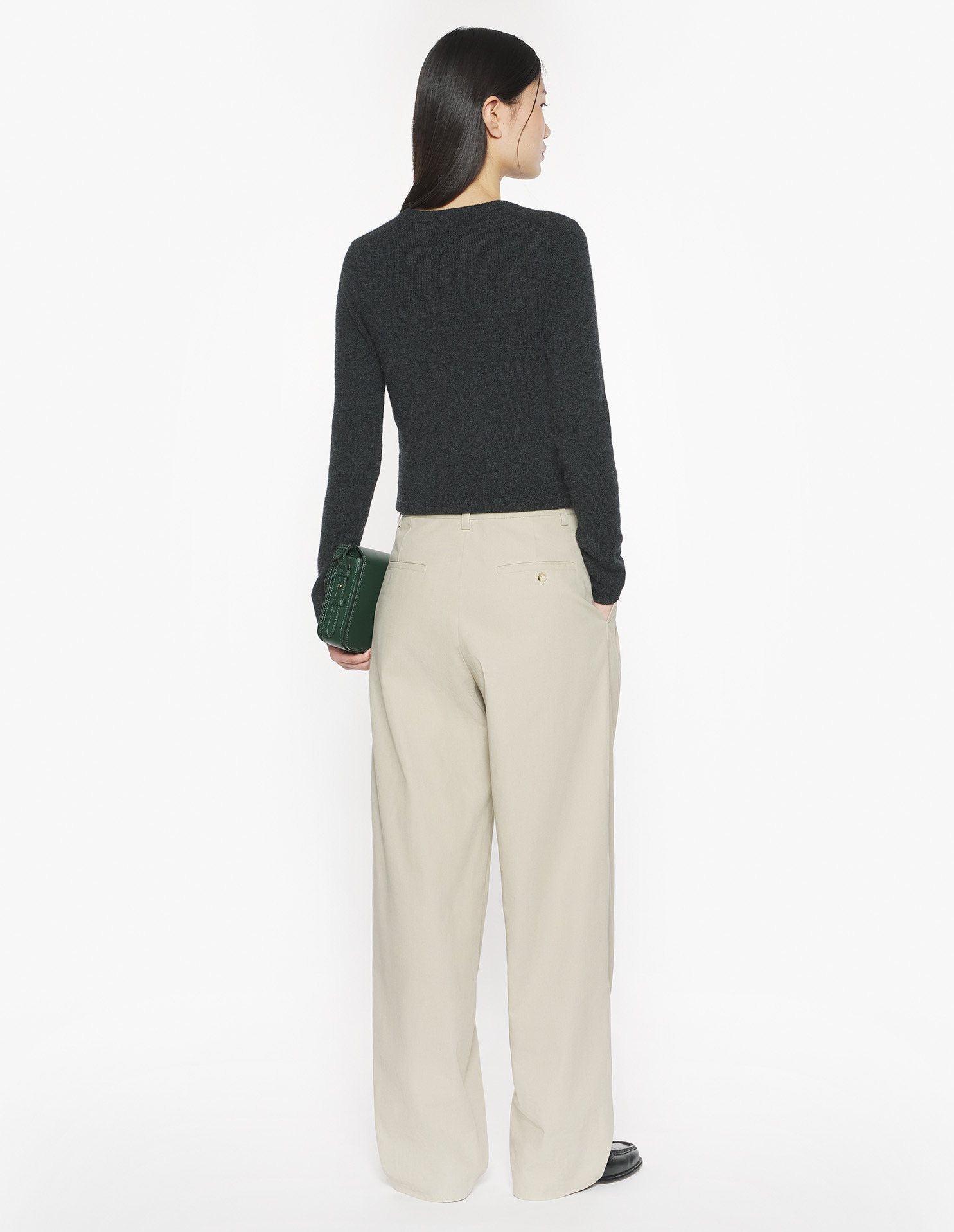 FINE RIB CASHMERE FITTED JUMPER - 6