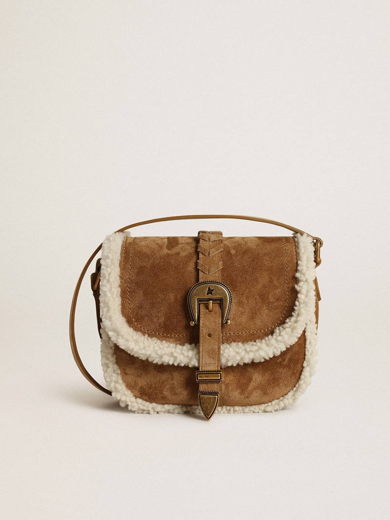 Women's Rodeo Bag in suede with shearling details 1